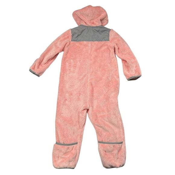 The North Face NWT Infant Oso One Piece Fleece Hooded Jumpsuit Pink Size 18-24 m - Picture 2 of 10